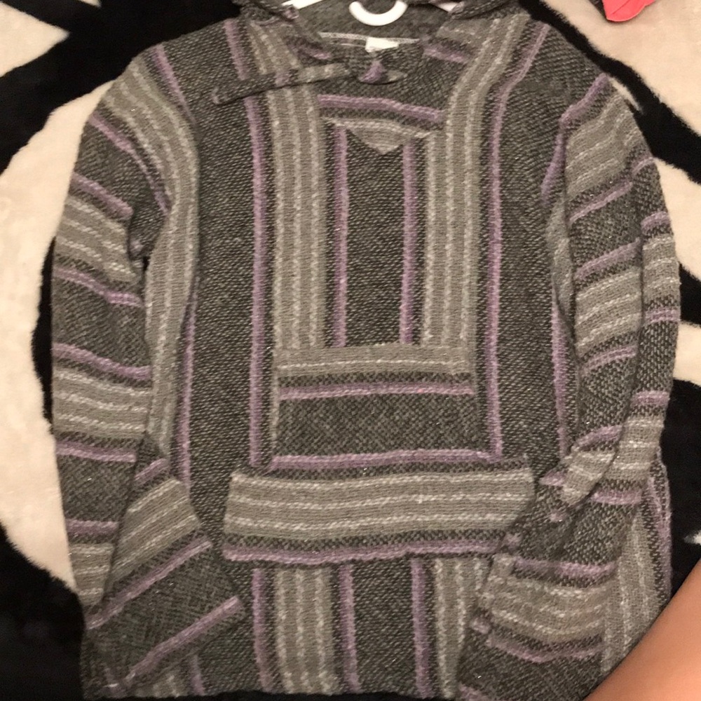 Grey and purple sarape jacket